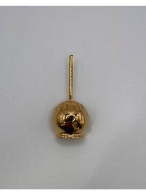 Vintage Gold Tone Candy Apple Brooch Pin Figural Lollipop Novelty Retro